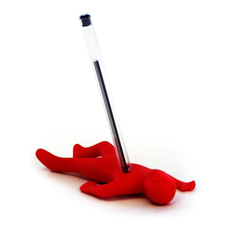 Red Novelty Desk Pen Holder