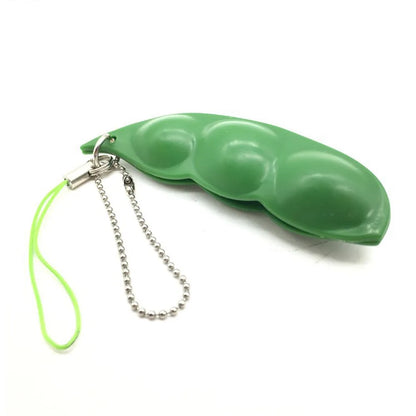 Squeeze Peas concentration / stress relief fidget keychain