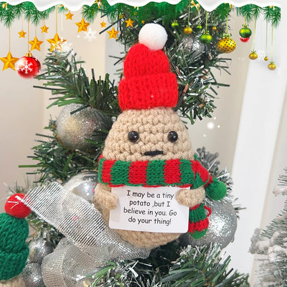 Emotional Support Potato Christmas Crochets