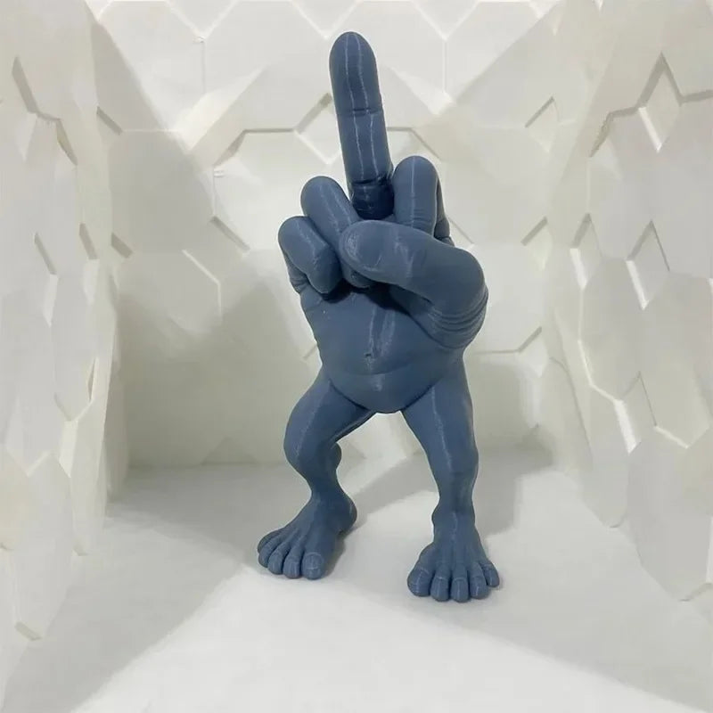 Middle Finger Figure With Legs Funny Office Desk Ornament