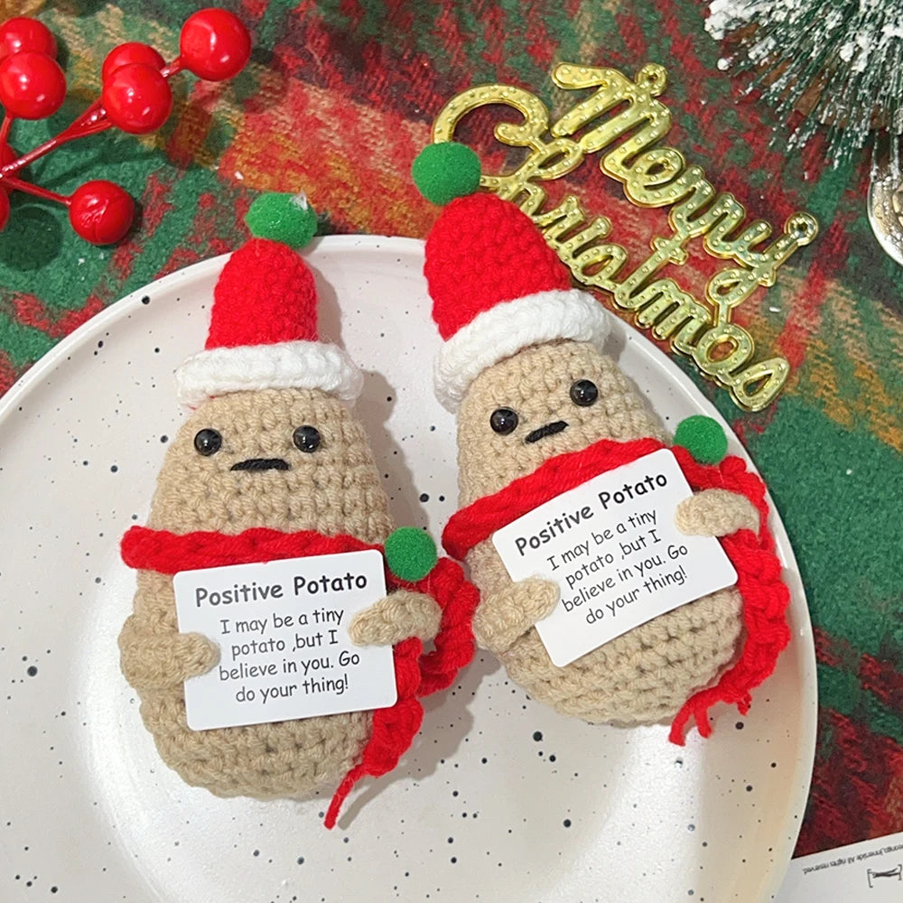 Emotional Support Potato Christmas Crochets