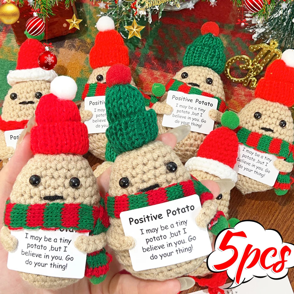 Emotional Support Potato Christmas Crochets