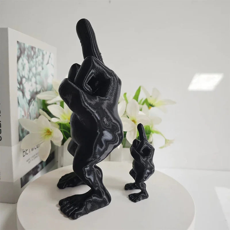 Middle Finger Figure With Legs Funny Office Desk Ornament