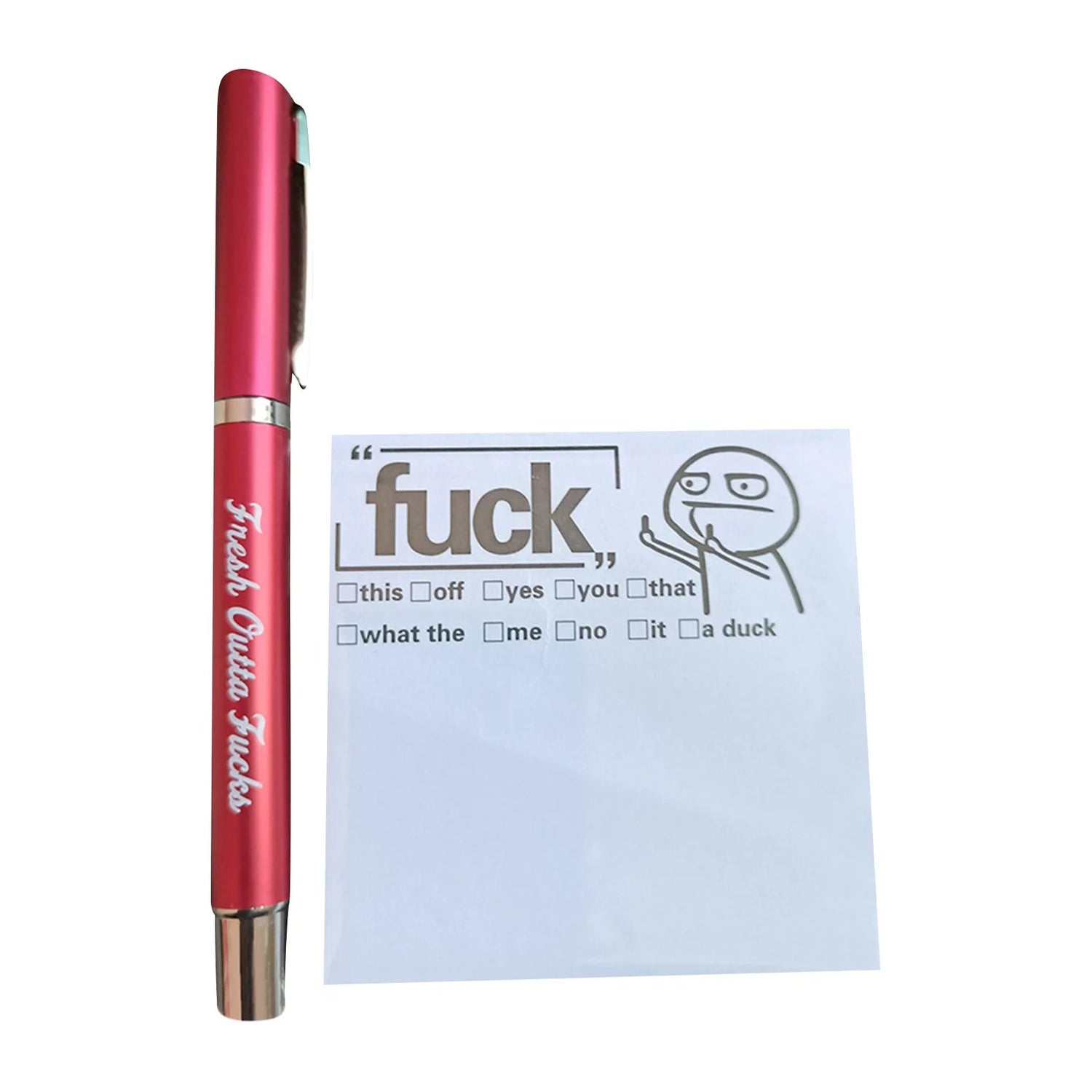 Fresh out of F*cks Pen and Pad set