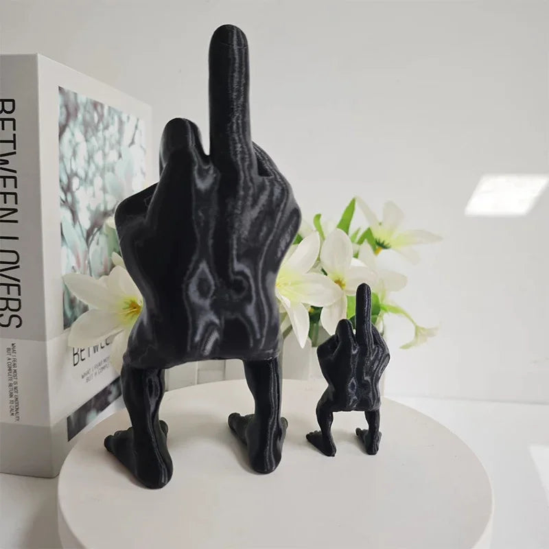 Middle Finger Figure With Legs Funny Office Desk Ornament